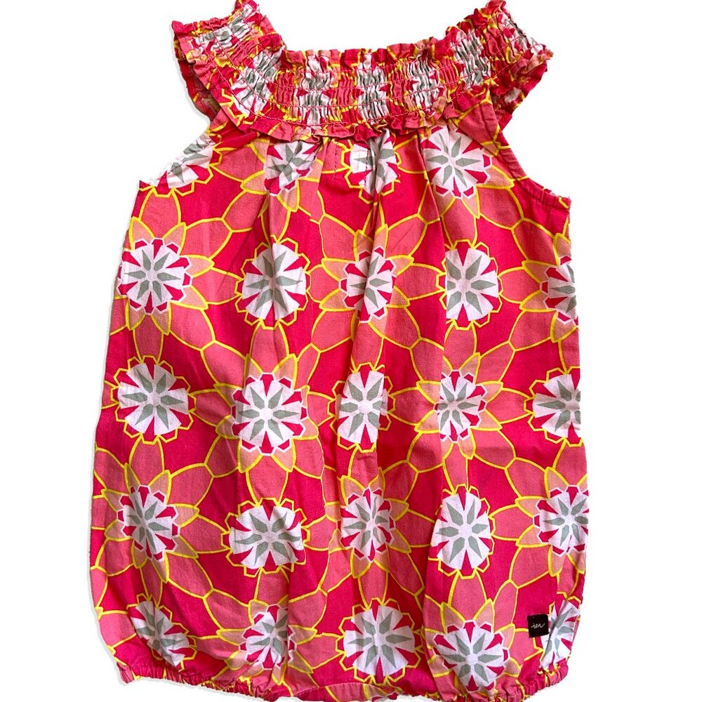 Tea Collection Coral Bubble Romper 6-12m